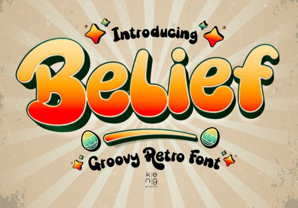 Belief Font: A Groovy Retro Display Typeface for Editorial Impact