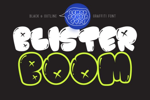 Blister Boom: An Edgy Display Font for Bold Craft Projects
