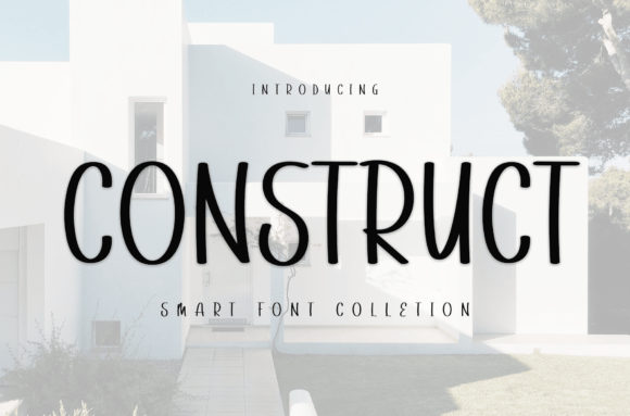 Construct Display Font for Magazine and Craft Design