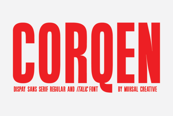 Corqen Display Font Review: A Modern Typeface for Bold Branding