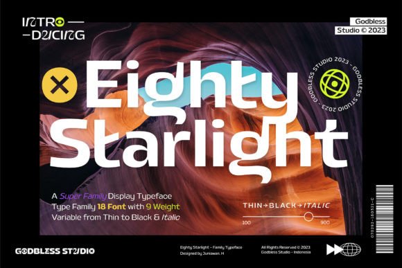 Eighty Starlight: A Futuristic Display Font for Bold Branding