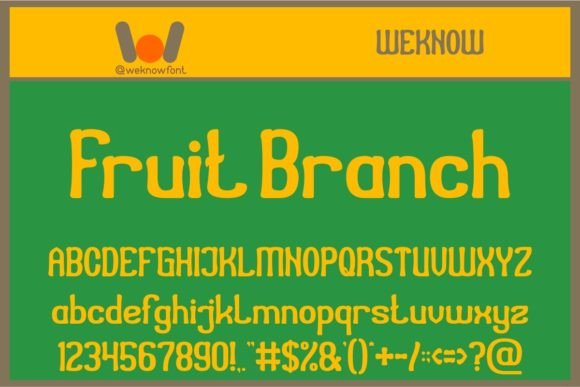 Fruit Branch: A Fun Display Font for Engaging Brand Content