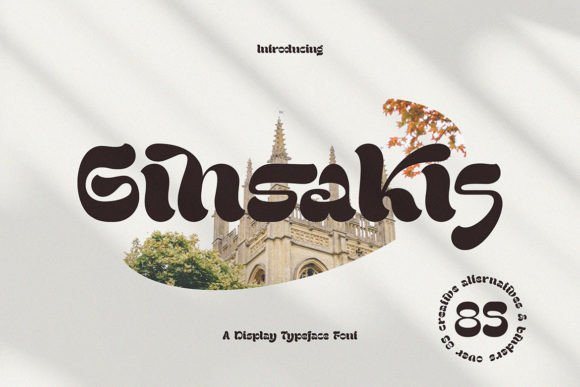 Ginsakis Display Font for Bold Branding and Beautiful Packaging
