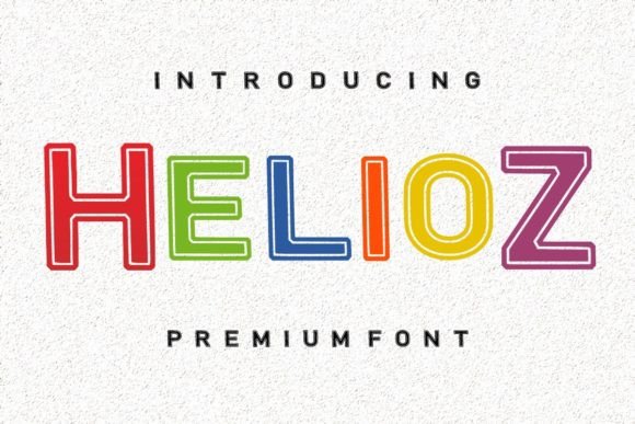Helioz: A Bold Display Font for Friendly Design