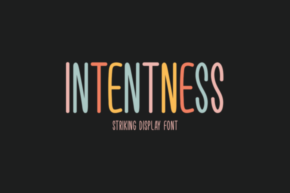 Intentness Display Font for Web Design and Digital Branding