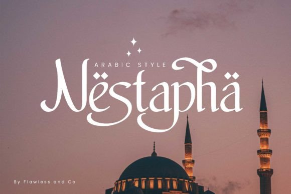 Nestapha: An Elegant Arabic-Style Font for Branding and Design