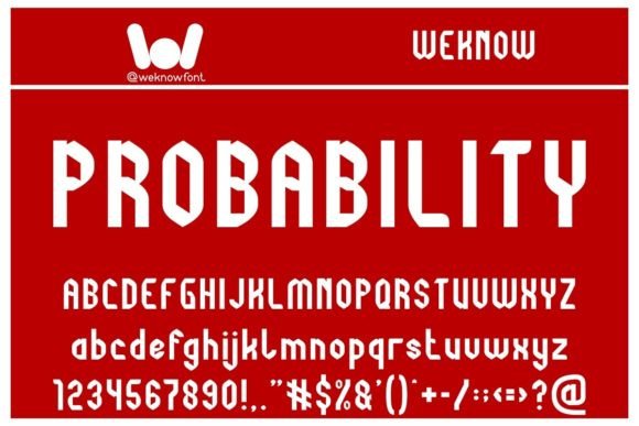 Probability Font for Magazine and Book Layouts