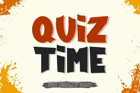 Quiz Time: A Bold Display Font for Headlines and Branding