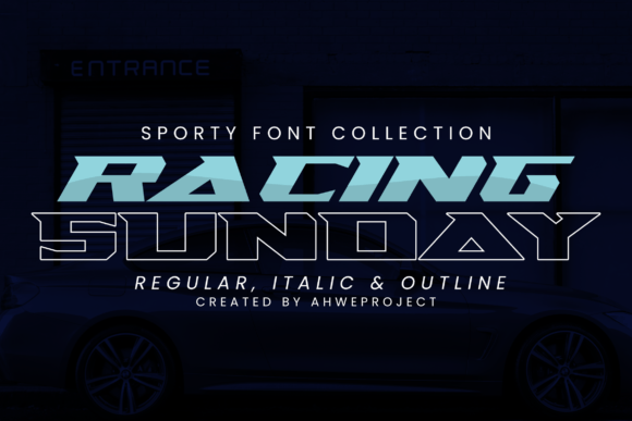 Racing Sunday Display Font for Editorial and Magazine Covers