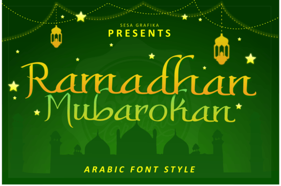 Ramadhan Mubarokan Font: Arabic-Inspired Display Typeface for Islamic Branding