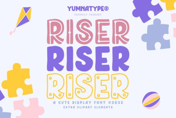 Riser Display Font for Warm, Cute Product Labels