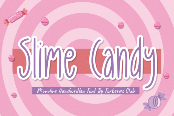 Slime Candy: A Handwritten Script Font for Classic Craft Projects