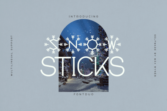 Snow Sticks: A Charming Duo Font for Editorial and Blog Design