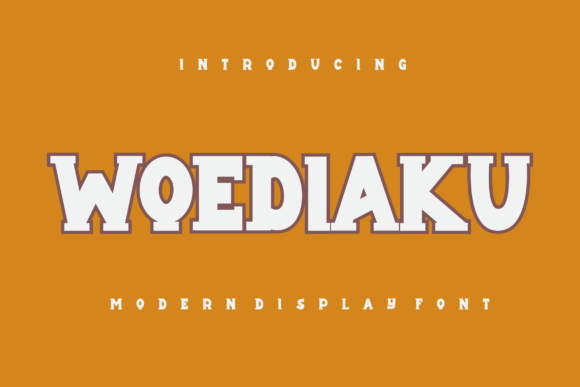 Woediaku Font: A Bold Display Typeface for Modern Design